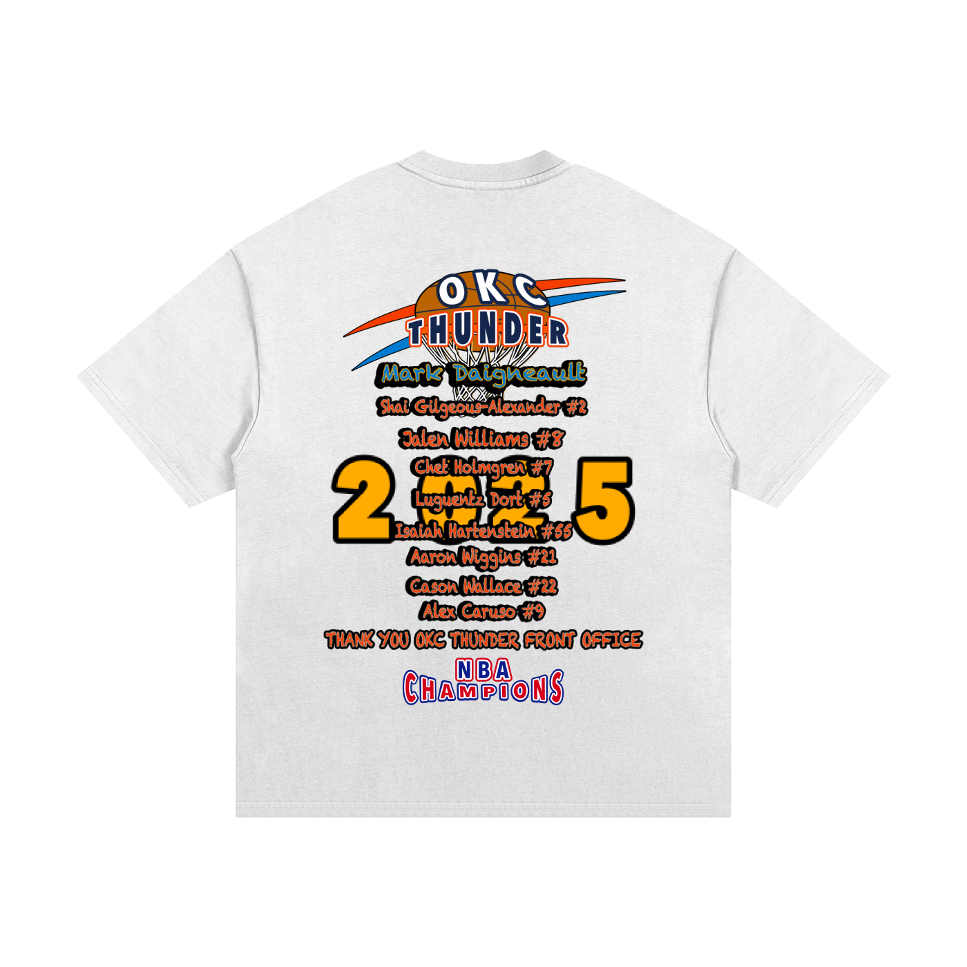 2025 Oklahoma City Thunder NBA Champions Tee