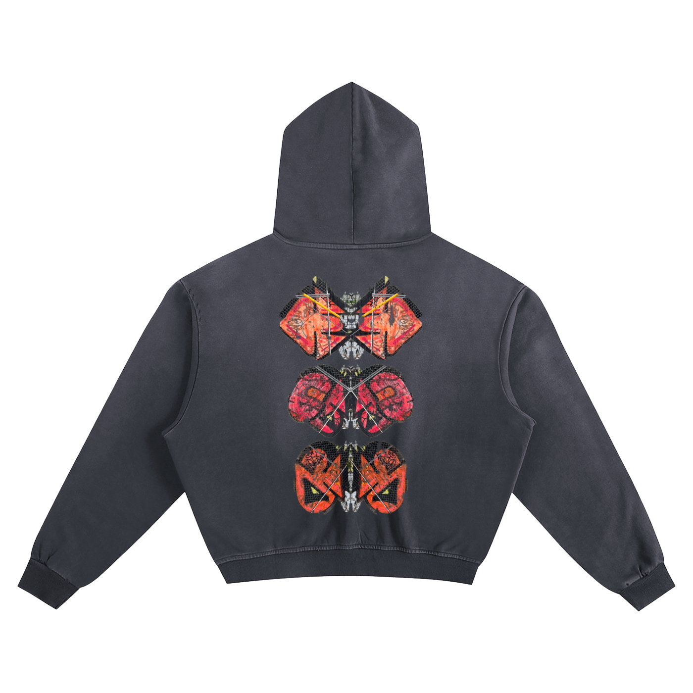 Graffiti Butterfly Boxy Hoodie