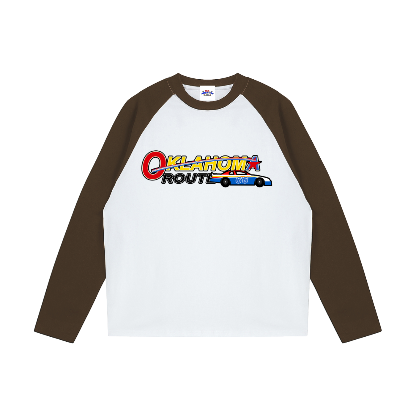 Oklahoma Route 66 Racing Raglan Long-Sleeve T-Shirt