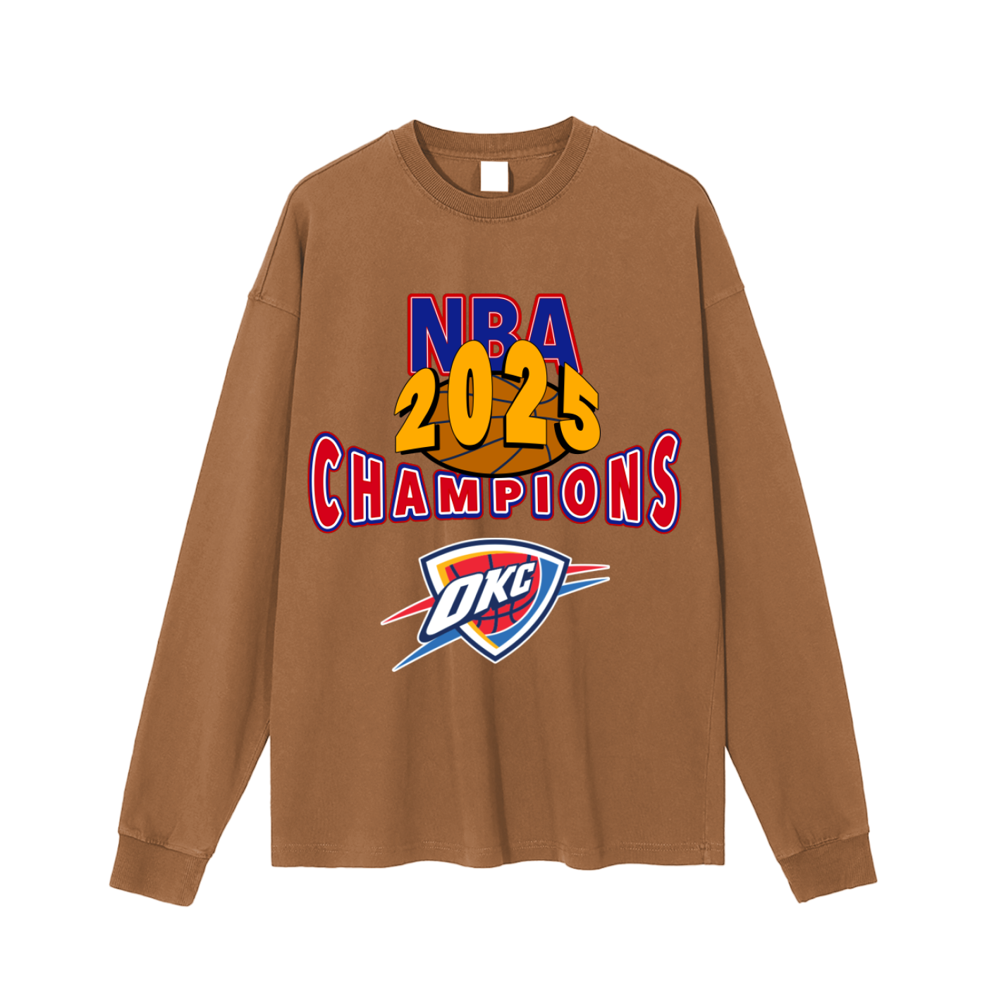 2025 Oklahoma City Thunder NBA Champions Long Sleeve