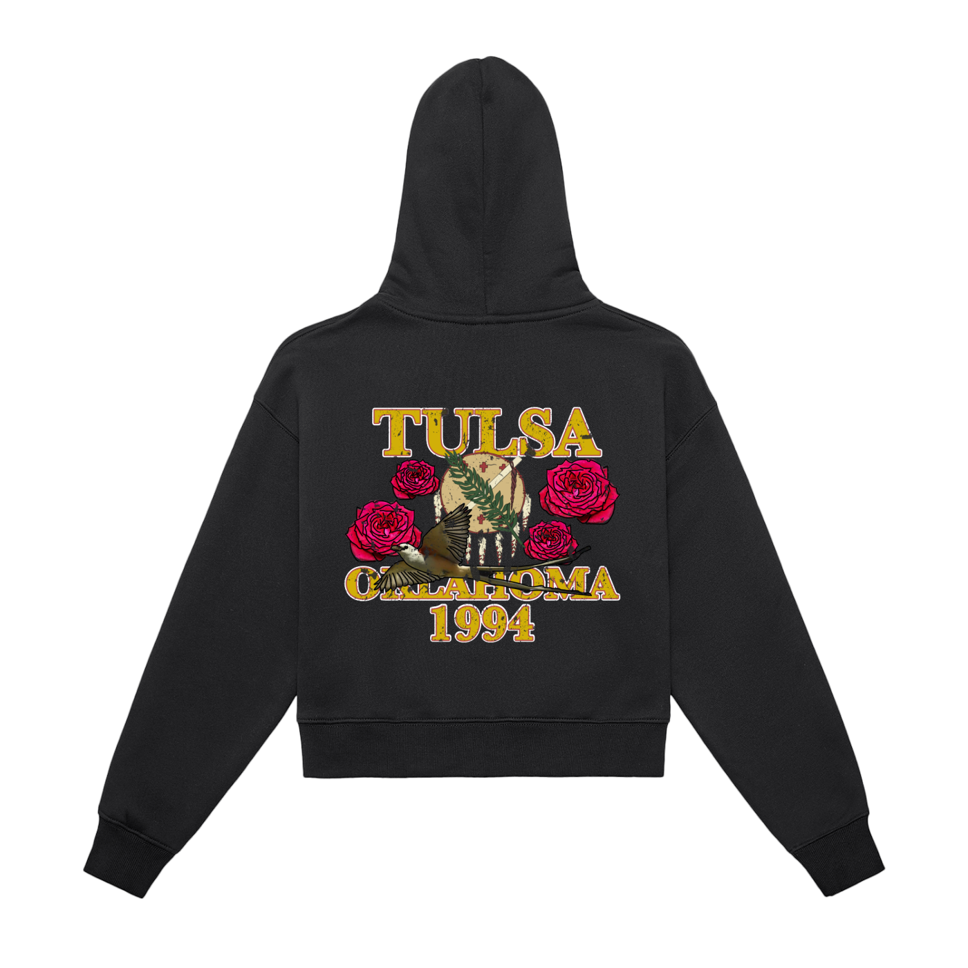 Tulsa, Oklahoma 1994 Rose Cropped Hoodie