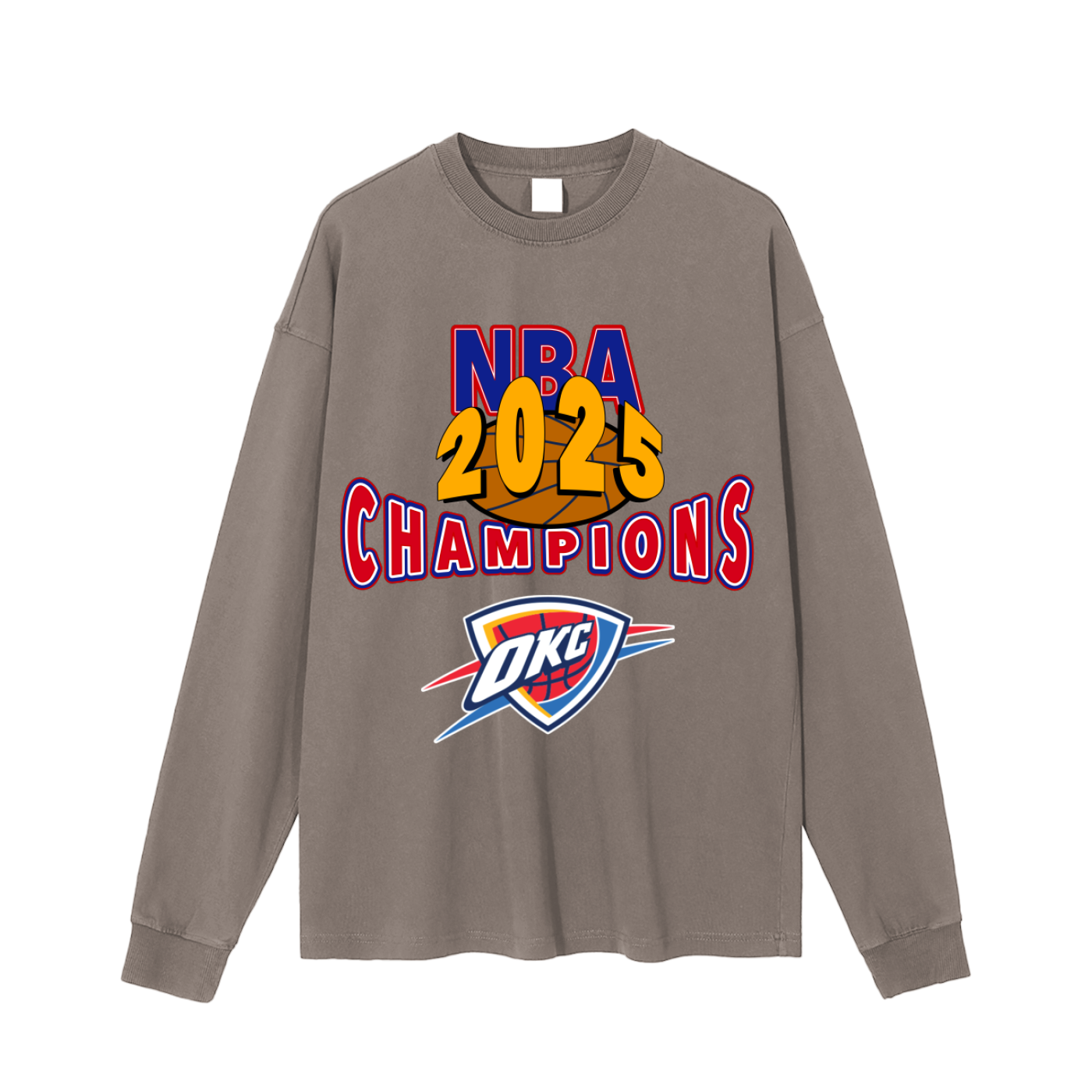 2025 Oklahoma City Thunder NBA Champions Long Sleeve