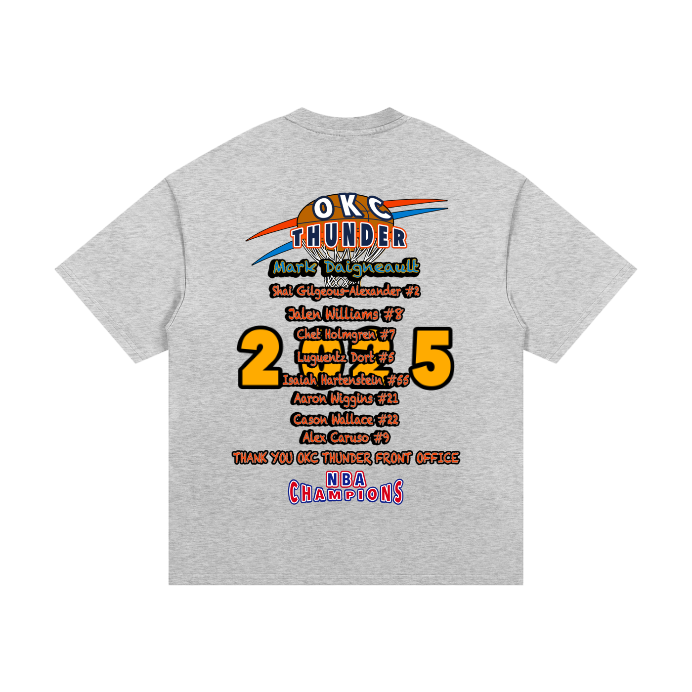 2025 Oklahoma City Thunder NBA Champions Tee