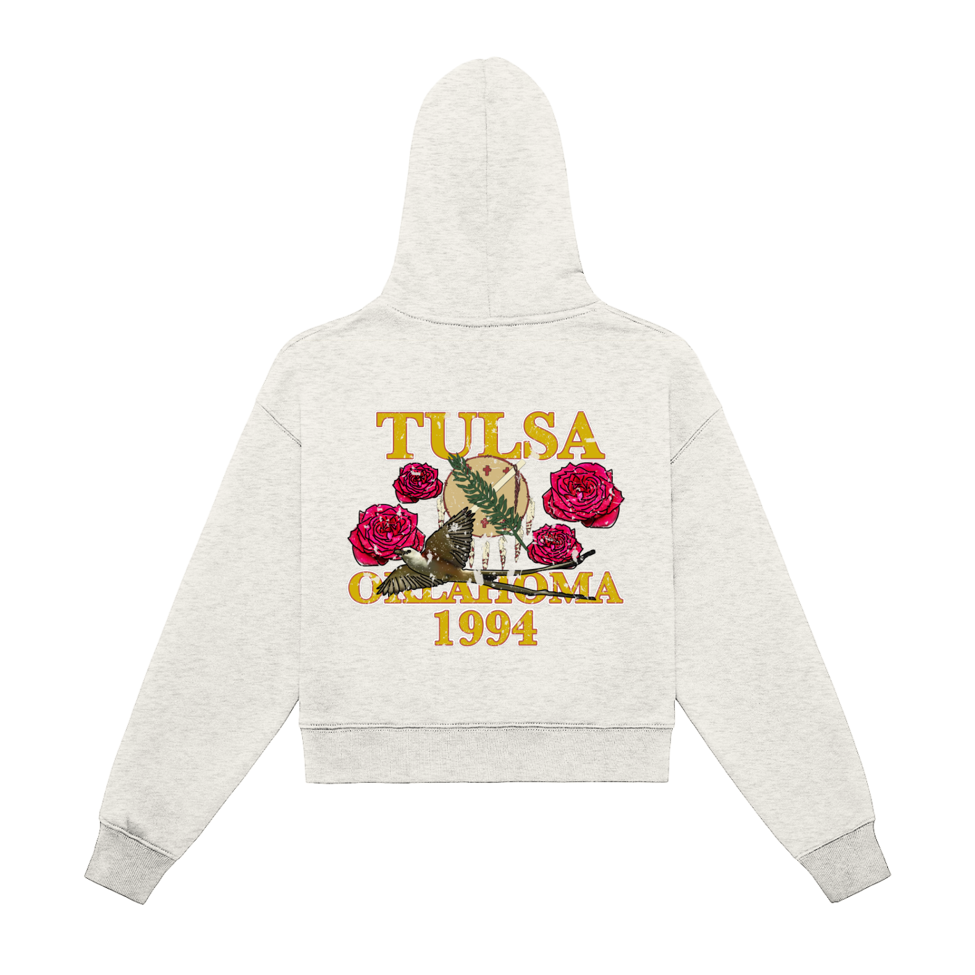 Tulsa, Oklahoma 1994 Rose Cropped Hoodie