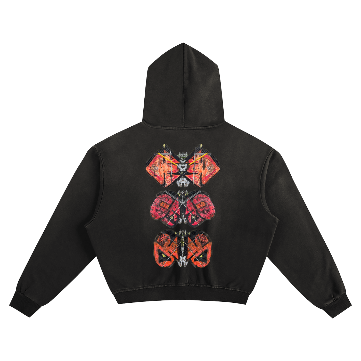 Graffiti Butterfly Boxy Hoodie