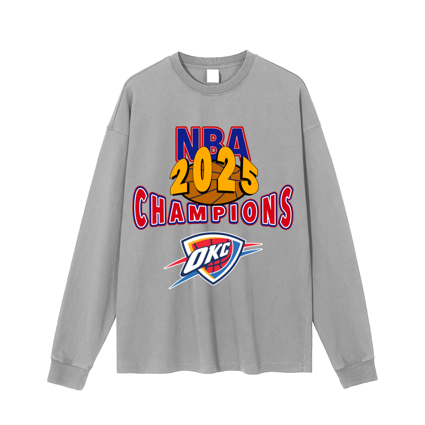 2025 Oklahoma City Thunder NBA Champions Long Sleeve