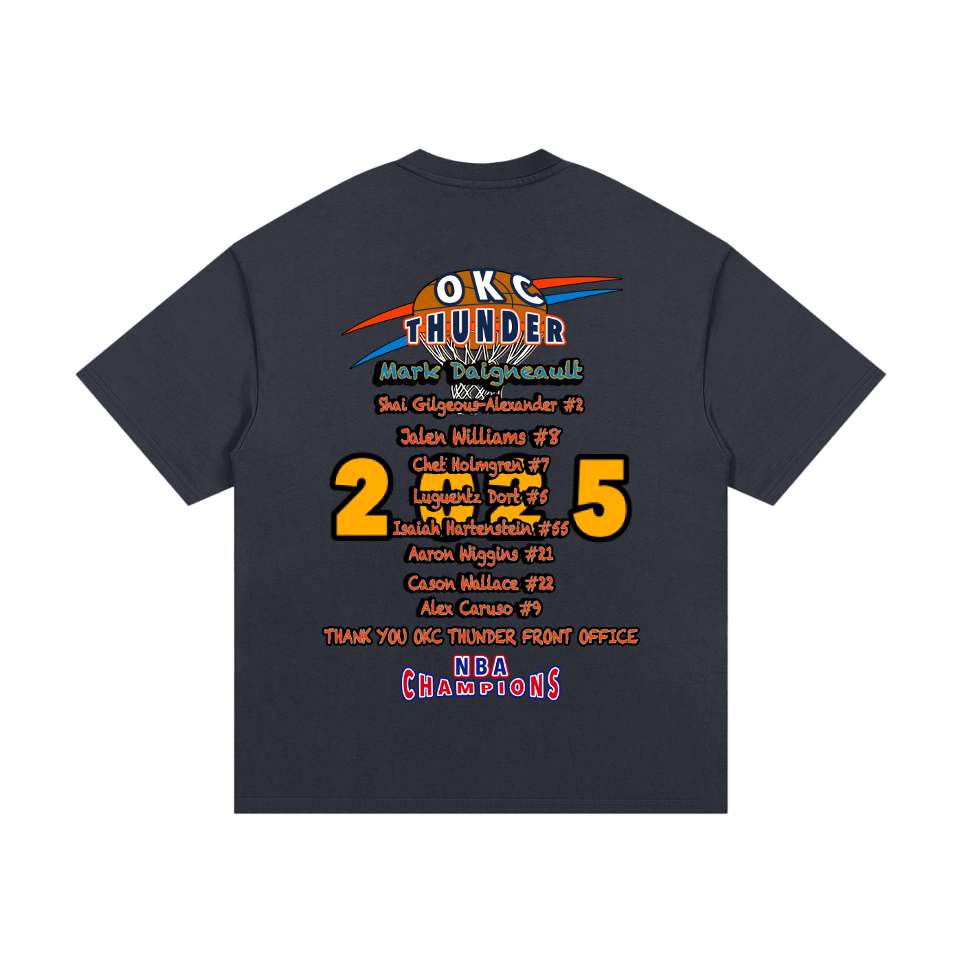 2025 Oklahoma City Thunder NBA Champions Tee