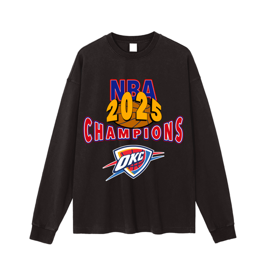 2025 Oklahoma City Thunder NBA Champions Long Sleeve