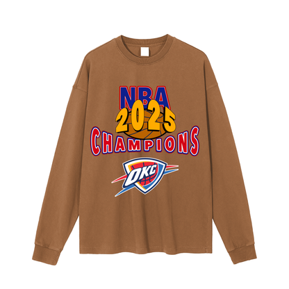 2025 Oklahoma City Thunder NBA Champions Long Sleeve