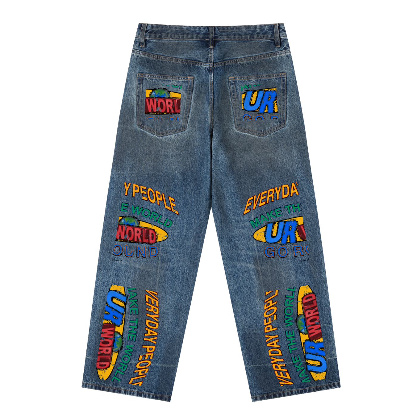 Everyday People Vintage Wash Baggy Denim Jeans