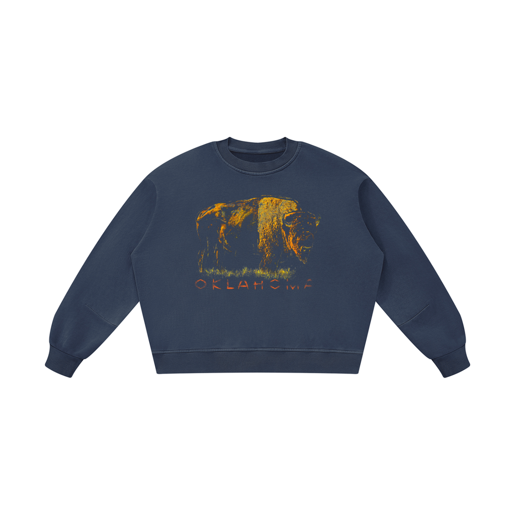 Oklahoma Distorted Bison Sweatshirt