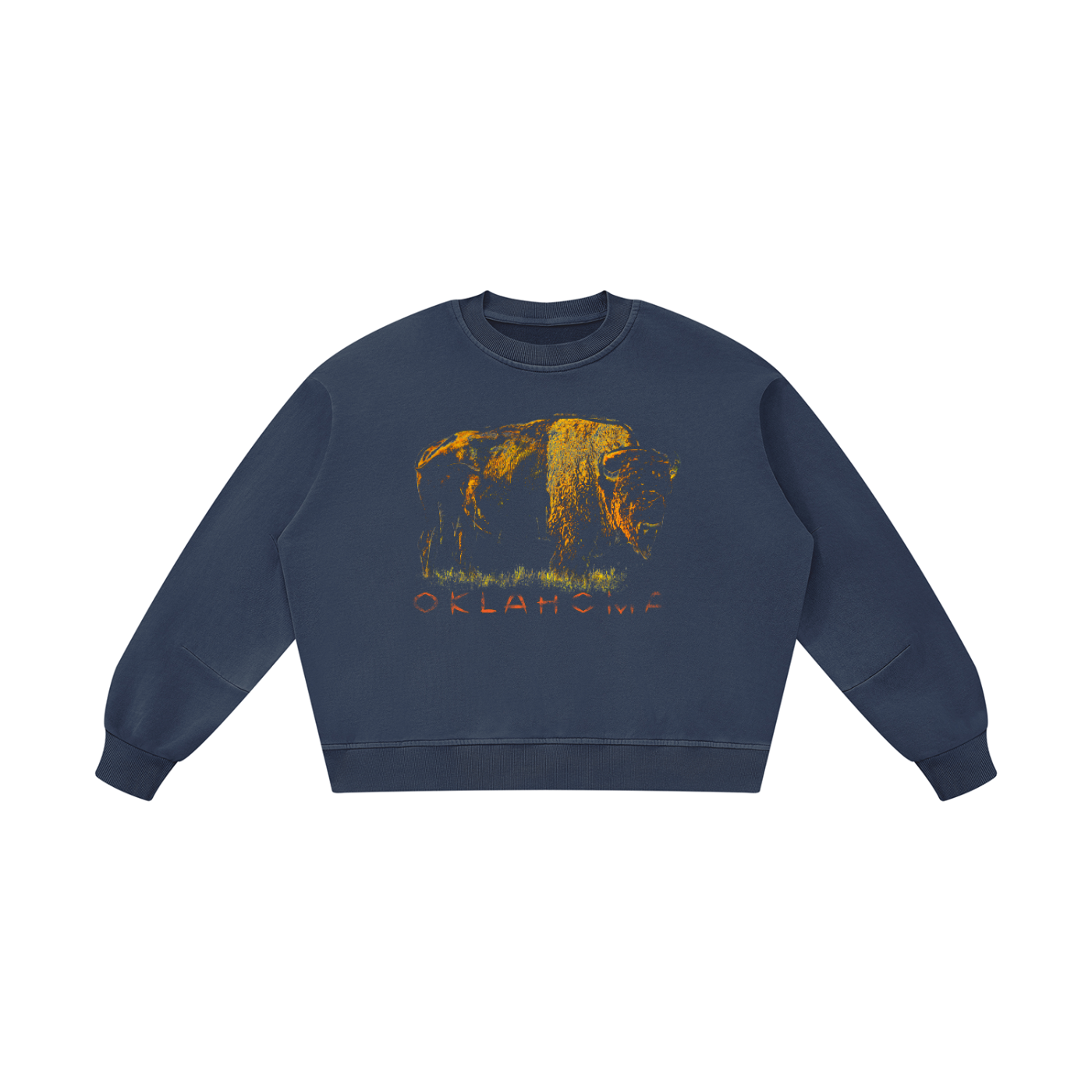 Oklahoma Distorted Bison Sweatshirt