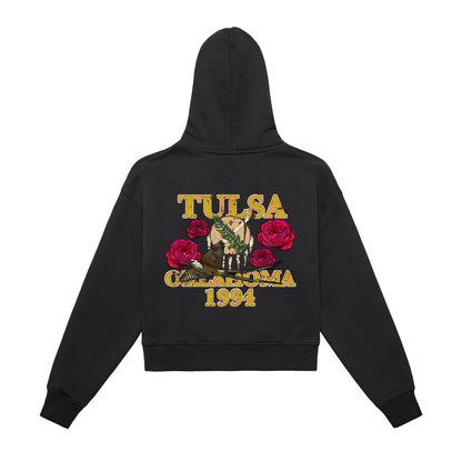 Tulsa, Oklahoma 1994 Rose Cropped Hoodie