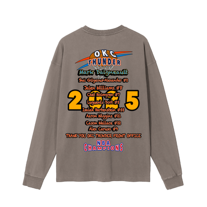 2025 Oklahoma City Thunder NBA Champions Long Sleeve