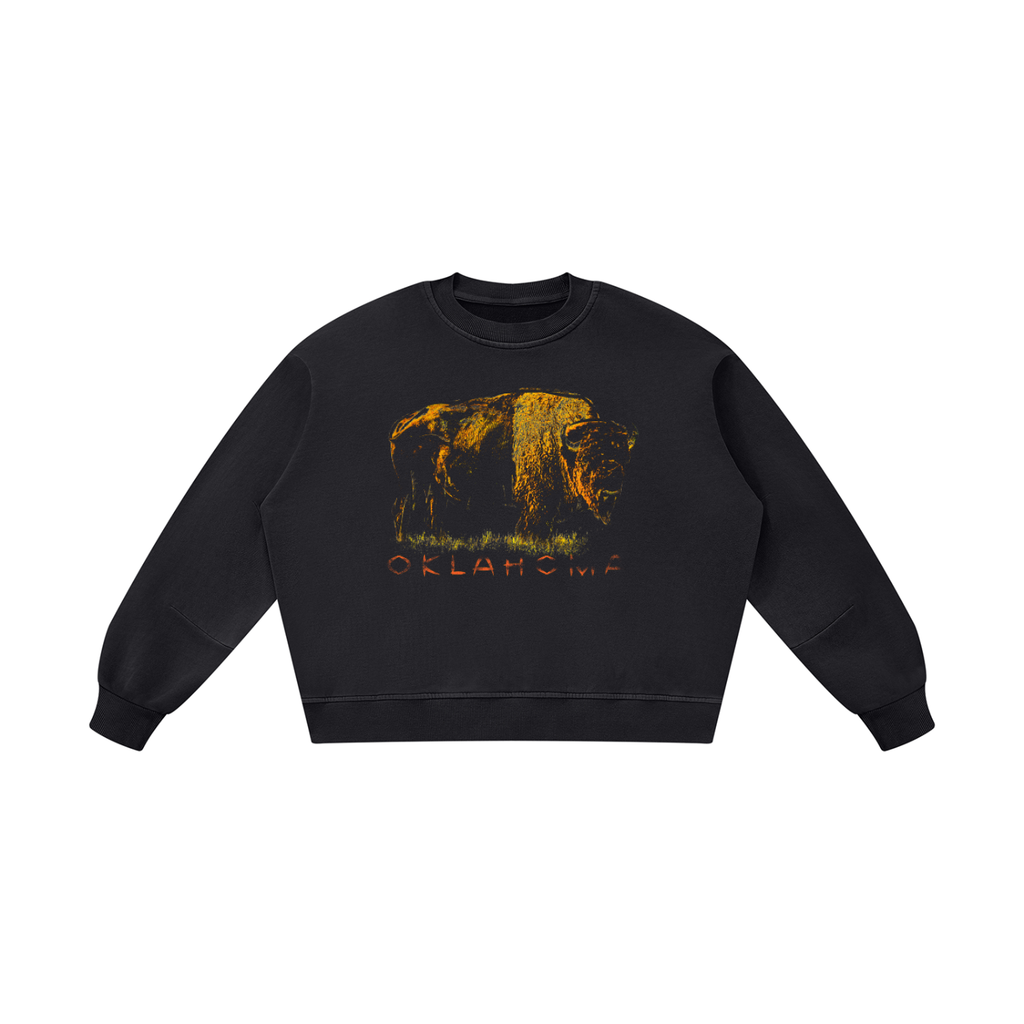 Oklahoma Distorted Bison Sweatshirt