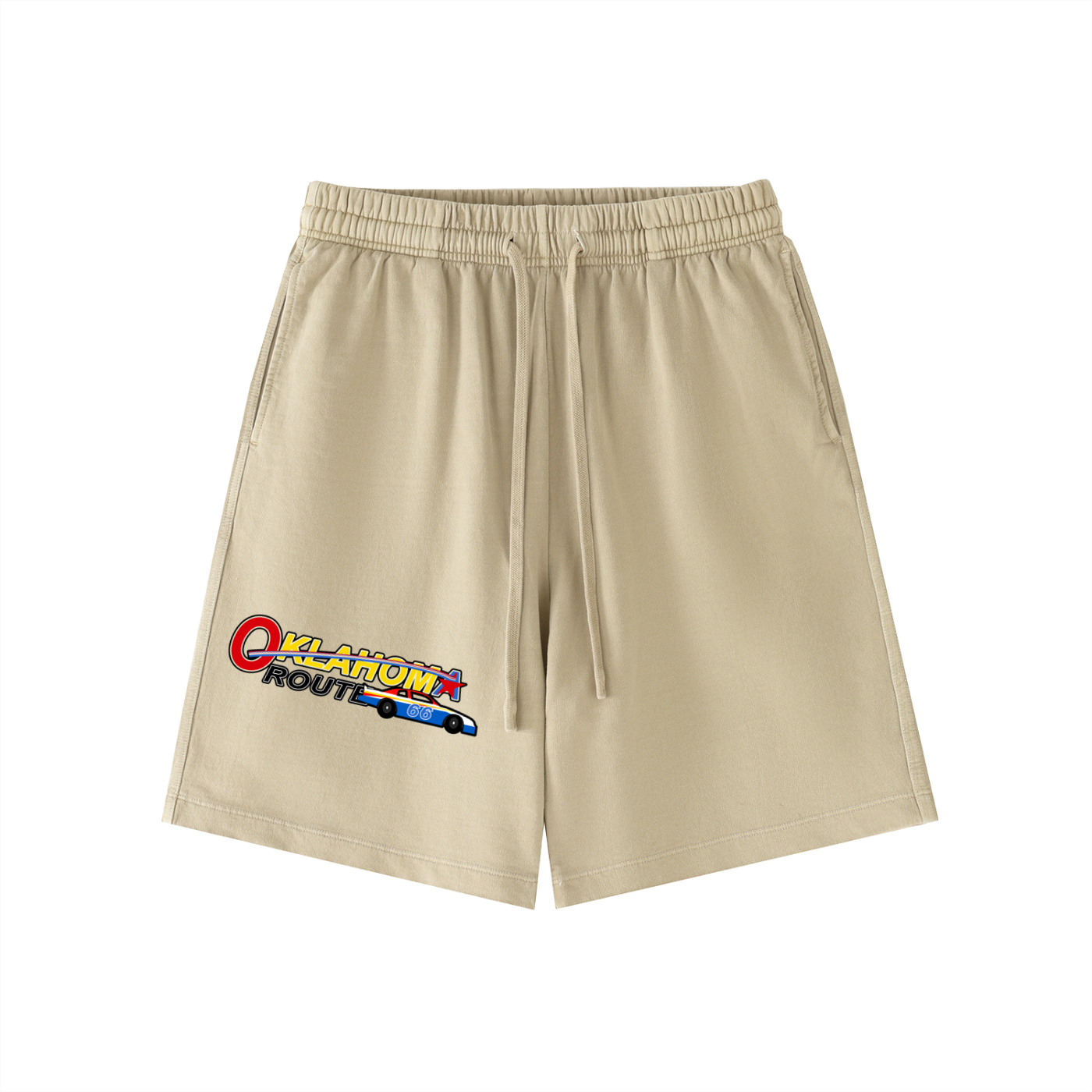 Route 66 Racing Vintage Wash Cotton Shorts