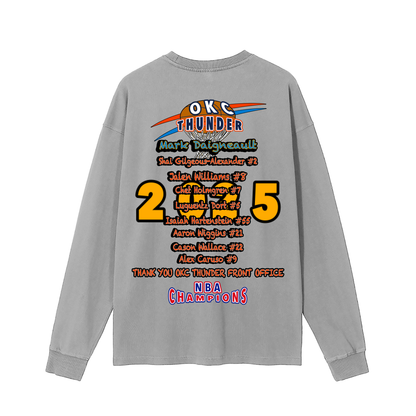 2025 Oklahoma City Thunder NBA Champions Long Sleeve
