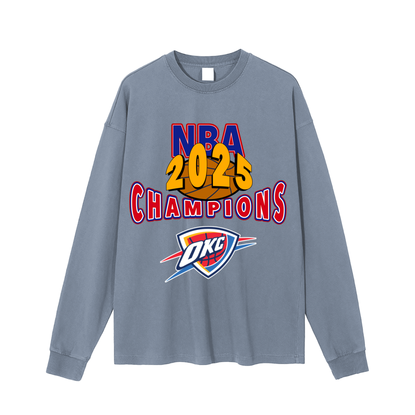 2025 Oklahoma City Thunder NBA Champions Long Sleeve