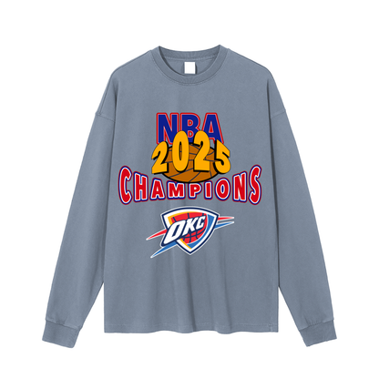 2025 Oklahoma City Thunder NBA Champions Long Sleeve
