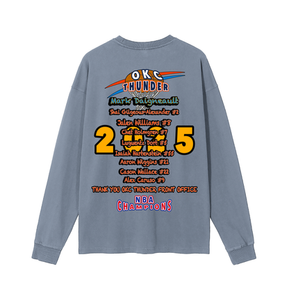 2025 Oklahoma City Thunder NBA Champions Long Sleeve