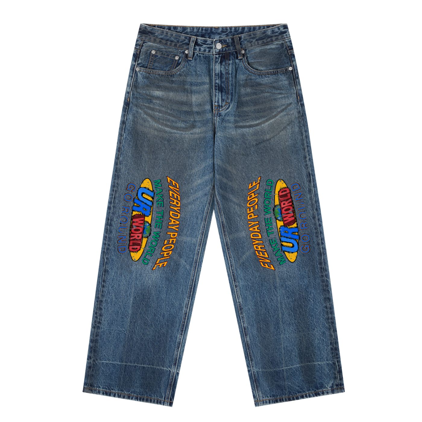Everyday People Vintage Wash Baggy Denim Jeans