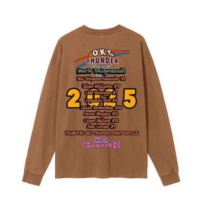 2025 Oklahoma City Thunder NBA Champions Long Sleeve