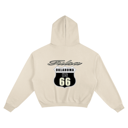 Tulsa Route 66 Boxy Hoodie