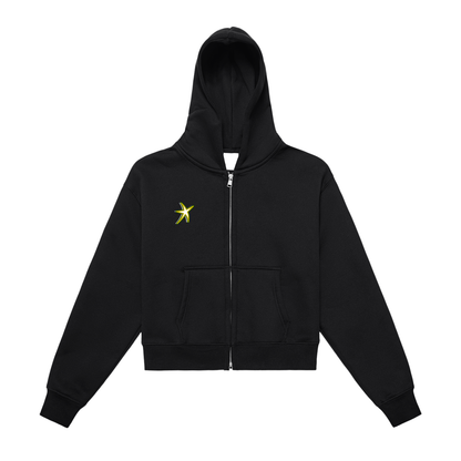 G-Wood Zip Cropped Hoodie
