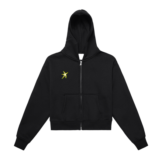 G-Wood Zip Cropped Hoodie